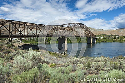 Beebe Bridge on the Columbia River Stock Photo